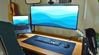 Aesthetic Minimal Home Office Desk Setup [upl. by Ravo]