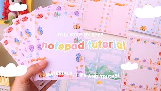 DIY NOTEPADS TUTORIAL ✨ complete step by step how to make notepads  materials gluing amp mounting [upl. by Teodoro163]