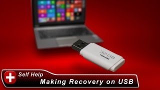 Toshiba HowTo Create System Recovery Media on a USB Flash Drive with a Windows 8 Laptop [upl. by Ashti]