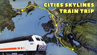 Commuter Train Trip  Cities Skylines  First Person  Mile Bay [upl. by Ennovaj]