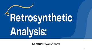 Retrosynthestic analysis [upl. by Vine]