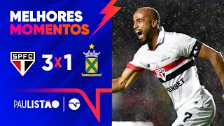 LUCAS MOURA MARCA E TRICOLOR VENCE NA ESTREIA SÃO PAULO 3 X 1 SANTO ANDRÉ  PAULISTÃO 2024 [upl. by Kreindler]