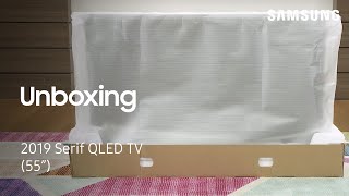 Unbox Your 2019 Serif TV  Samsung US [upl. by Ahsirpac]