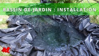 Bassin de jardin  Installation de la bâche [upl. by Parette]