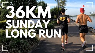 36KM Sunday Long Run with Olympic Park Run Crew  Road to Canberra Marathon [upl. by Massey]