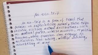 a paragraph about an eco trip براجراف عن رحلة مع الطبيعة الخلابة [upl. by Ecam]