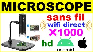 Microscope électronique sans fil wifi hd pour souder transistor composants cms réparation panne [upl. by Thetis]