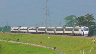 Trains on Curve New Bongaigaon  Rangiya Section Indian Railways [upl. by Fogel]