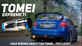 TOMEI EXPREME TI EXHAUST  POV  LAUNCH  BURBLE  ELH  TITANIUM 20152020 SUBARU WRX STI RUMBLE [upl. by Eicnahc]