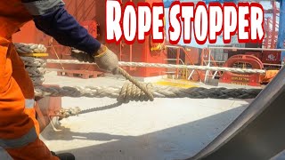 How To Make Fast Stopper On Mooring RopeRope StopperRope Stopper On Mooring Hawser [upl. by Ennovyhc]