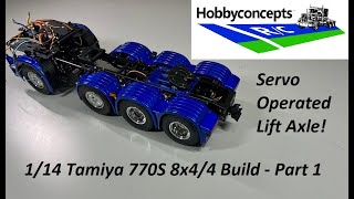 New 114 Tamiya Scania 770S 8x44 Build  Part 1 Chassis [upl. by Che]