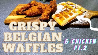 How to make Crispy Belgian Waffles from scratch [upl. by Spancake35]