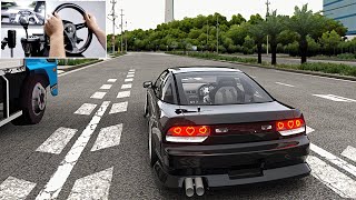 180SX Drifting Osaka Industrial Zone  Assetto Corsa PC  Steering Wheel Gameplay [upl. by Adaval]