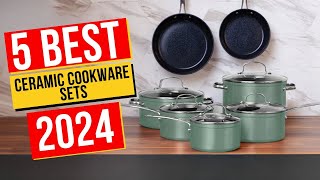 Best Ceramic Cookware Sets In 2024  Top 5 Ceramic Cookware Sets [upl. by Eseilanna]