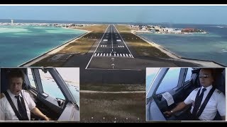 Airbus A330  Approach and Landing in Malé Maldives ENG sub [upl. by Tongue623]