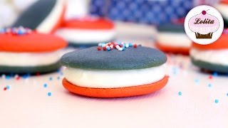 Receta de whoopies rellenos  Whoopies de mantequilla  Whoopie 4th of july [upl. by Berton]