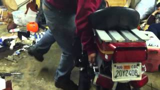 How To PutRemove Any Honda Goldwing On Its Centerstand [upl. by Sudderth816]