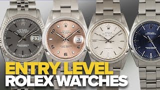 Entry Level Rolex Watches  HandsOn With Four Of The Most Affordable Rolex Watches [upl. by Nnylylloh998]