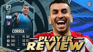 87 LA LIGA PLAYER OF THE MONTH CORREA REVIEW POTM CORREA  FIFA 22 ULTIMATE TEAM [upl. by Anairb35]