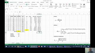 Średnia mediana odchylenie szereg punktowy Statystyka z programem Excel odc 3 [upl. by Relyat373]