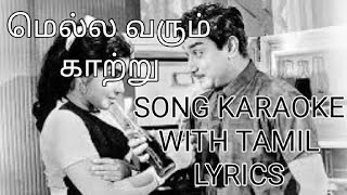 MELLA VARUM KAATRU SONG 🎵 KARAOKE 🎤 WITH TAMIL LYRICS [upl. by Olivier]