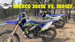 Sherco 300SE vs 300SEF  Back To Back On Mountain Single Track [upl. by Lenette]