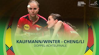 KaufmannWinter  ChengLi I Achtelfinale Doppel I WM 2023 in Durban [upl. by Trometer503]