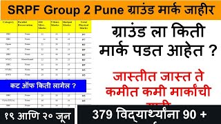 SRPF ground Mark Details  SRPF Group 2 Pune Ground  SRPF bharti 2024 [upl. by Yankee]