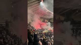 Paris FC vs Lyon 17122021 Regardez lémeute des fans français [upl. by Zeuqram]