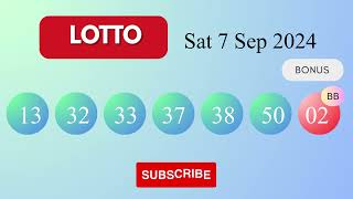 Lotto Draw Results on Sat 7 Sep 2024 The National Lottery UK [upl. by Dranel]