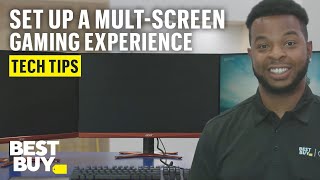 Setting Up a MultiScreen Gaming Experience  Tech Tips from Best Buy [upl. by Sigler532]