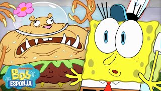 Bob Esponja  ¡Los servicios MÁS ALOCADOS del Crustáceo Cascarudo 🍔  Compilación  Español [upl. by Juliana]