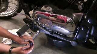 How to change motorcycle oil Kawasaki Vulcan [upl. by Aggri]