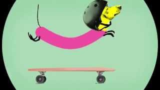 Wiener Dog Riding A Skateboard Animation [upl. by Oijimer194]