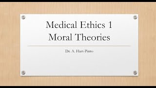 Medical Ethics 1  Moral Theories [upl. by Ettezus]