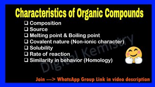 Class 10 Chemistry General Characteristics of Organic Compounds  10th Class Organic Chemistry [upl. by Pieter]