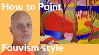 Paint like André Derain Fauvism art landscape – Fauvism characteristics [upl. by Keldah640]