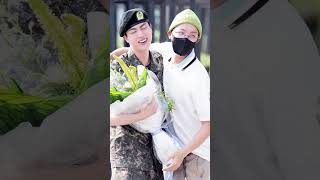 BTS Jin military discharge  BTS Reunion 2024 shorts [upl. by Crin576]