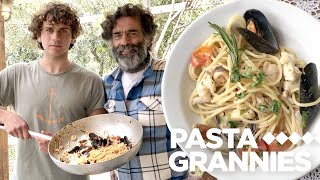 How to make the best spaghetti ai frutti di mare with Guido amp son Pietro  Pasta Grannies [upl. by Barri]