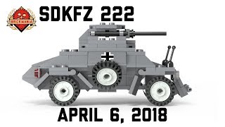 SdKfz 222 – Custom Military Lego [upl. by Ahsim218]