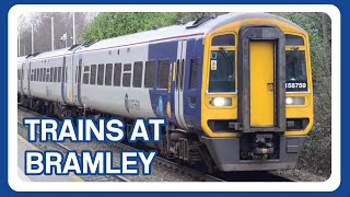 Trains at Bramley Yorkshire railway station 21022023 [upl. by Seuqirdor]