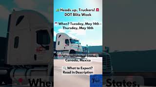 DOT Blitz week 2024  Key safety checks and tips for truckers  CVSA roadcheck explained [upl. by Tipton]