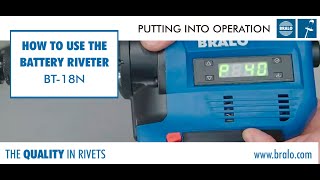 How to use the BT18N cordless riveter for rivet nuts – startup [upl. by Eicarg]