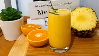 Pineappleamporange juice helps to boost your immune systemFresh juiceSummer drinks [upl. by Aldin]