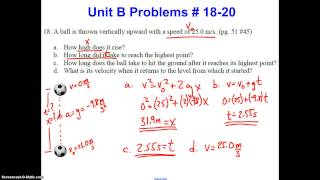 College Physics Kinematics Problem Set 1819 [upl. by Phaedra]