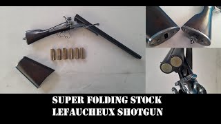 Coach gun Lefaucheux with removable stock cal16old two barrel shotgun gun shooting shotgun [upl. by Sakhuja]