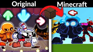 FNF Character Test  Gameplay VS Minecraft Note Block  Indie Cross  Cuphead  Playground [upl. by Riedel]