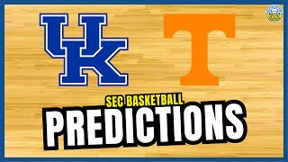 Kentucky vs Tennessee PREDICTION  2024 SEC Basketball Predictions [upl. by Nagaek]