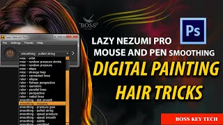 Lazy Nezumi Pro Digital Sumdge Painting Tutorial  Hair tricks  digital painting  Boss Key Tech [upl. by Kcirtap]