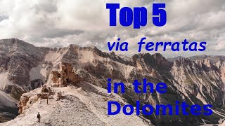 Top 5 via ferratas in the Dolomites [upl. by Kristie]